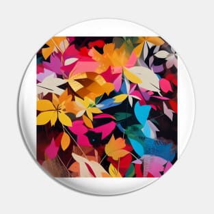 Neon Colored Leaves Pin