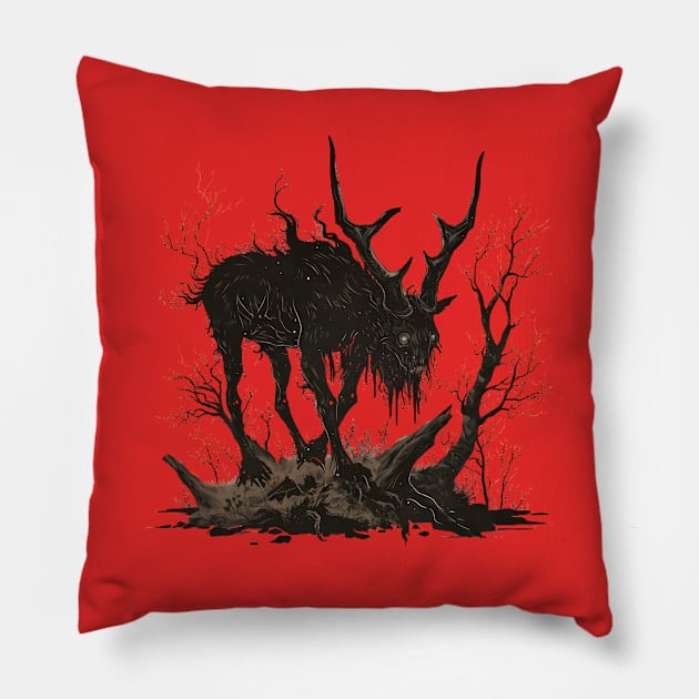 Bloodlust Chronicles: Immortal Bounty Hunts, Gothic Vampire Saga, and Supernatural Adventure in Anime-Manga Art Pillow by insaneLEDP