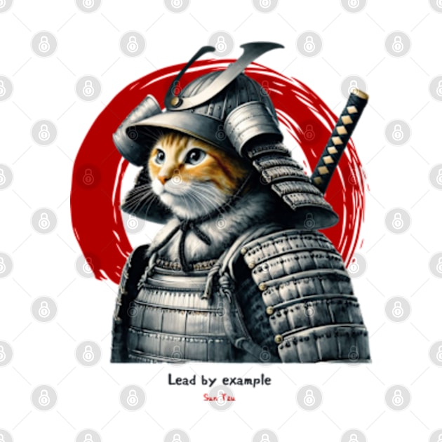 Samurai Cat Warrior Design with Sun Tzu Wisdom by Malus Cattus