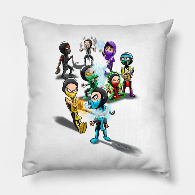 MK Ninjas Pillow by Robertilustrado