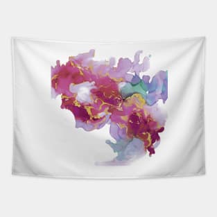 Colorful fantasy. Abstract alcohol ink art print Tapestry