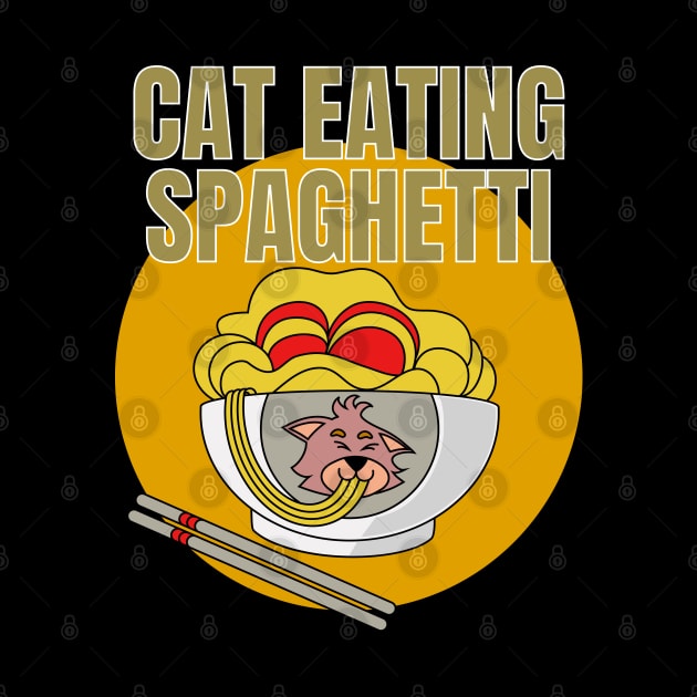 Cat Bowl Eating Spaghetti by rubensasilva