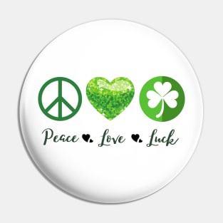 Peace, Love, Luck Pin