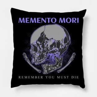 Stoic Memento Mori Skull Pillow