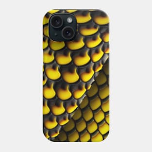 Snake pattern, with pattern, SciFi, scale pattern, black and yellow Phone Case