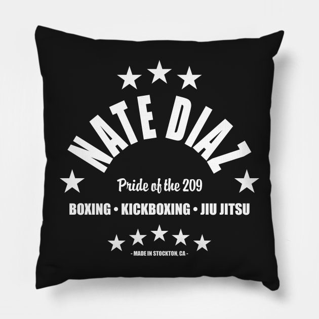 Nate Diaz WHT Pillow by SavageRootsMMA