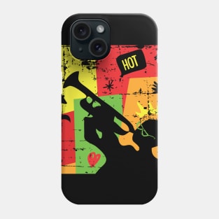 Funny Trumpet Player Collage Style Phone Case