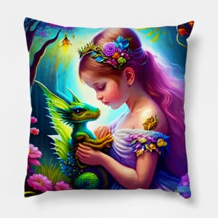 Fairy & Dragon (Friends) Pillow