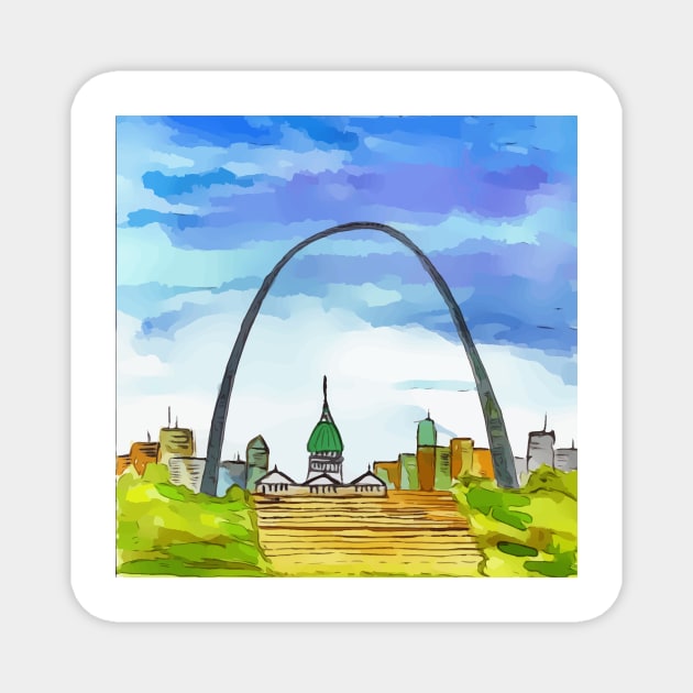 Saint Louis Arch Magnet by WelshDesigns