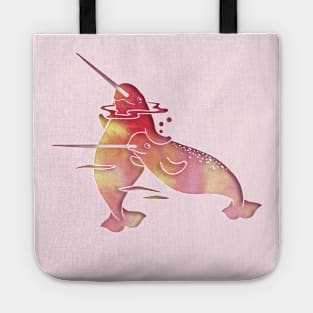 Peach Sea Narwhals Tote