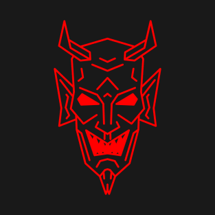 Low Poly Devil Outline T-Shirt