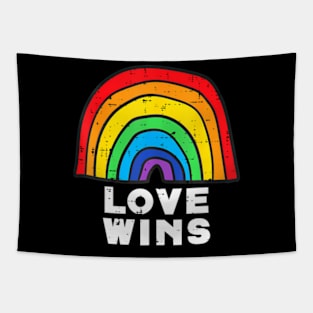 Love Wins Flag Gay Ally Pride Month LGBTQ Men Women Tapestry