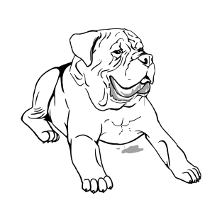 Drooly Mastiff (outline) T-Shirt