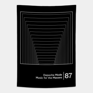 Music for the Masses - Minimalist Graphic Design Artwork Tapestry