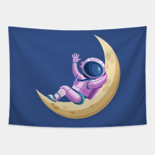 Space Funny Cool Moon Tapestry