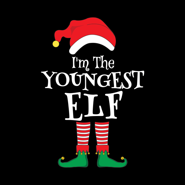 I'm The Youngest Elf Matching Family Christmas Pajama Shirt by TheMjProduction