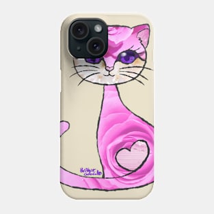 Pink Rose Cat Phone Case