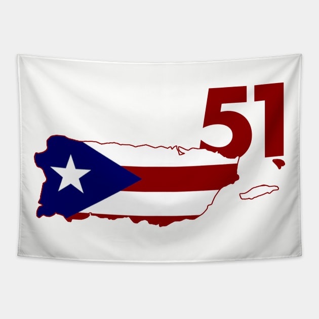 Puerto Rico Should Be 51 Tapestry by PopCultureShirts