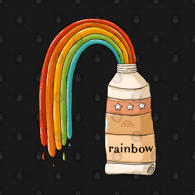 Discover Rainbow paint tube - Rainbow - T-Shirt