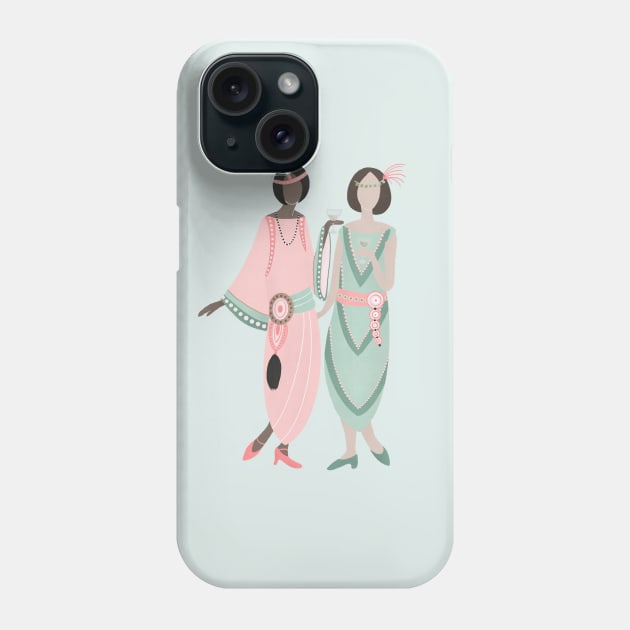 Art Deco flapper girls Phone Case by Home Cyn Home 