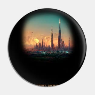 Futuristic Iran 2045 Artwork Pin