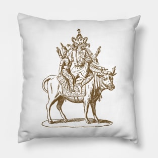 Mounted Shiva Indian Deity - God Pillow