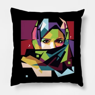 Hijab Woman WPAP Pillow