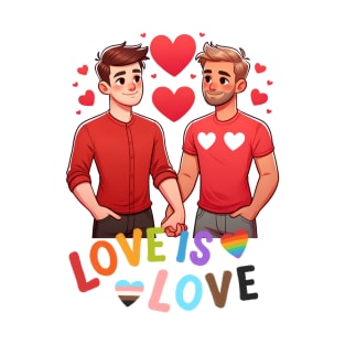 Love is love gay valentines T-Shirt