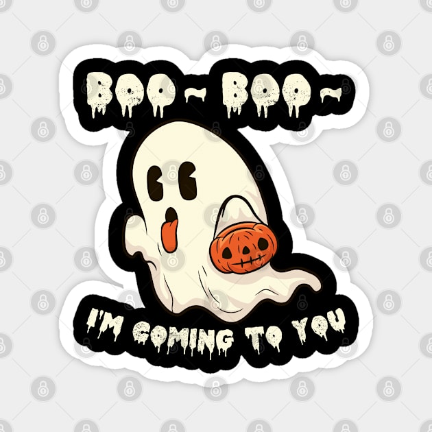 little ghost halloween Magnet by Giraroad