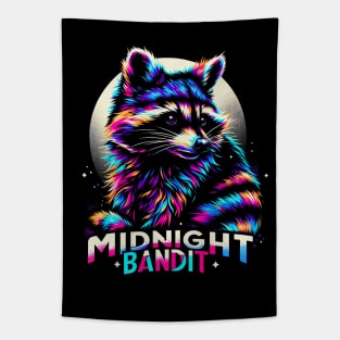 Spectral Raccoon Moon Guardian Tapestry