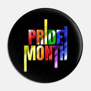 Rainbow Colorful LGBTQ Pride Month Logo Pin