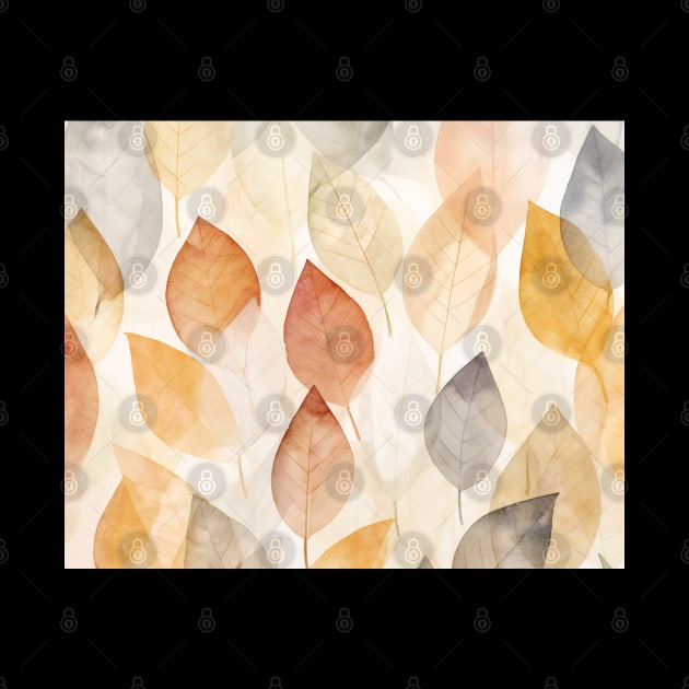 Fall Leaves Autumn Cozy Pattern by Trippycollage