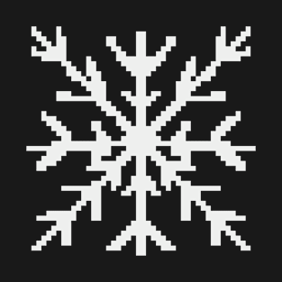 White snowflake pixel art T-Shirt