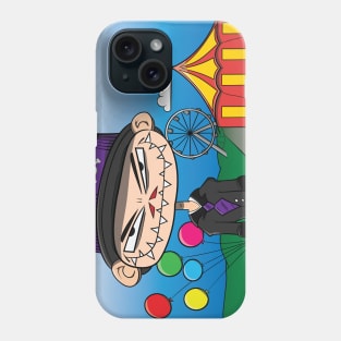 Scary Circus Clown with Balloons Cartoon Phone Case