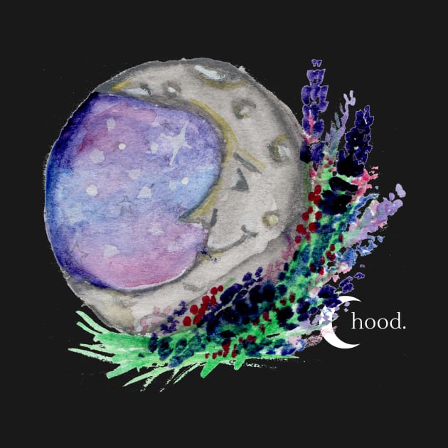 La Lune Watercolor by Dbaudrillier