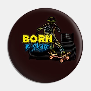 Skateboard Art Design Pin