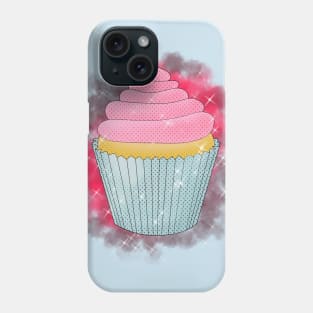 Cute Cupcake with painting and smoke effects Phone Case