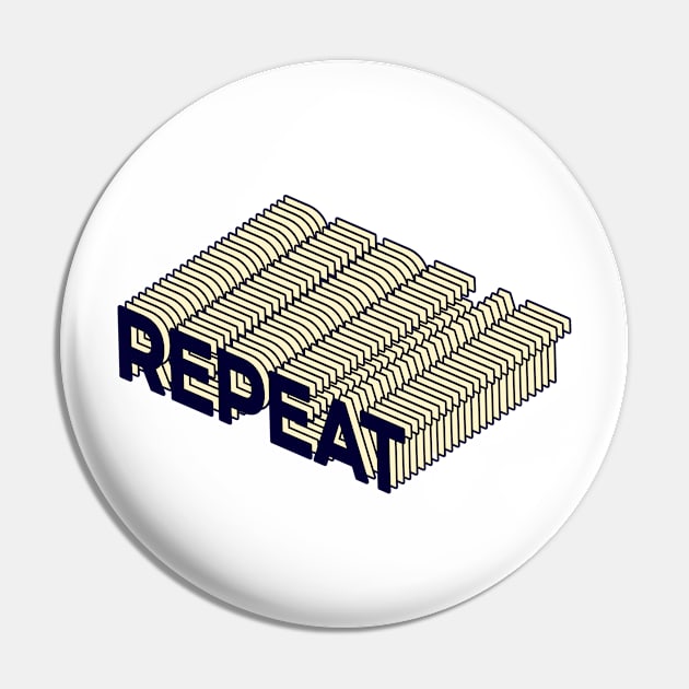 Repeat - Retro Text Effect Pin by ArticaDesign