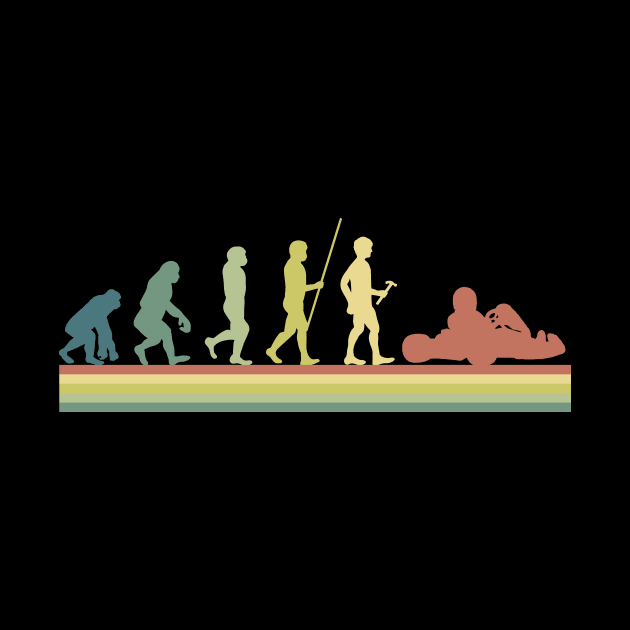 Retro Go Kart Human Evolution by LetsBeginDesigns