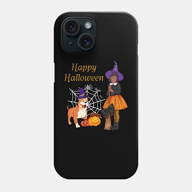 Halloween with and cute bulldog. Phone Case by AJ techDesigns