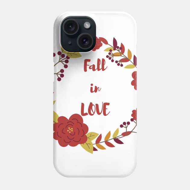 Fall in Love Phone Case by Ken Adams Store