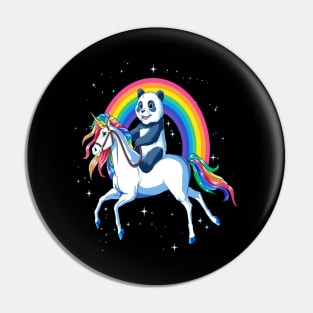Panda ride unicorn Pin