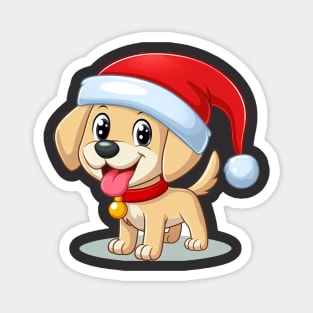 Labrador wearing a Santa hat Magnet