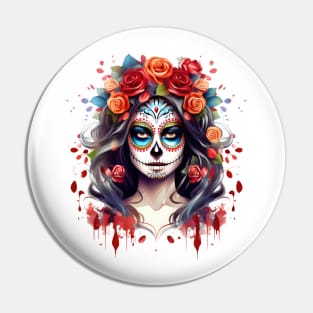 Day of the Dead Woman #2 Pin