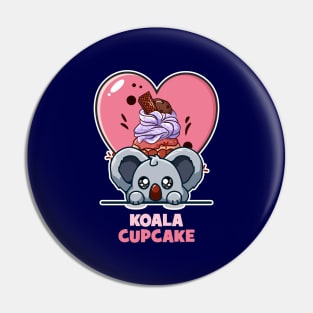 Cute koala cupcake Pin