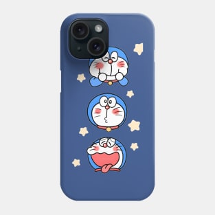 doraemon happy eat dorayaki Phone Case