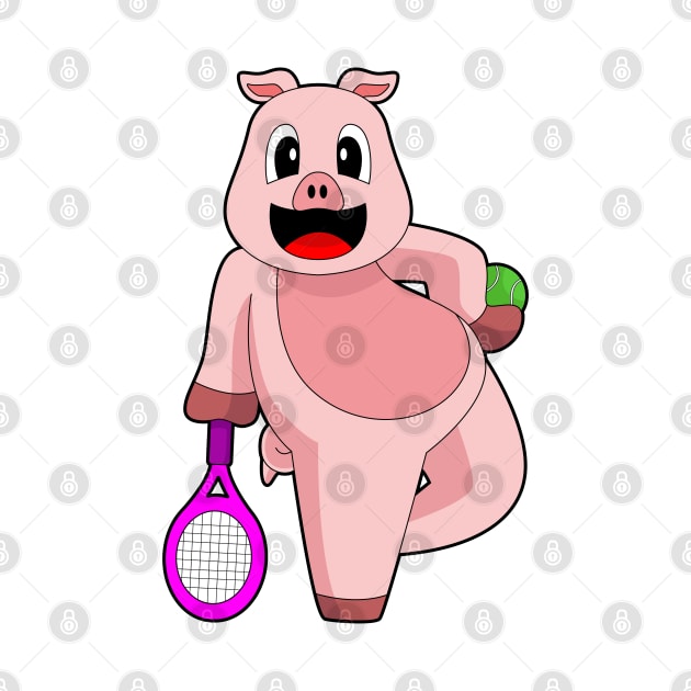 Pig Tennis Tennis racket Sports by Markus Schnabel