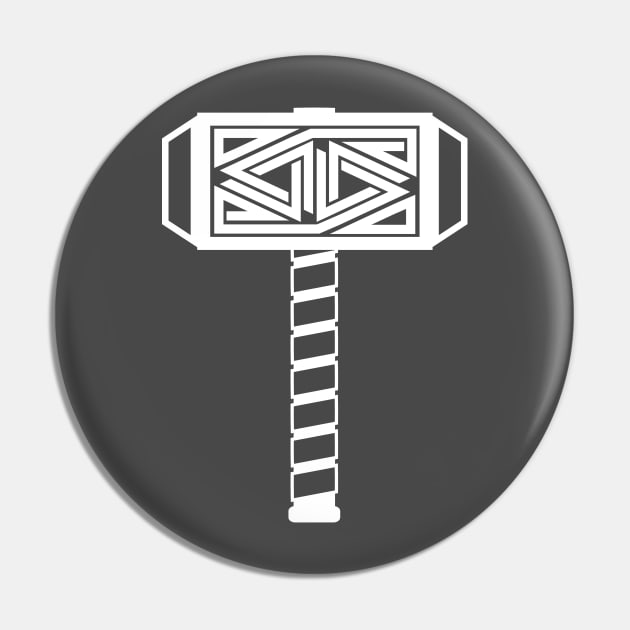 Thor's Hammer Mjolnir Pin by Markaneu