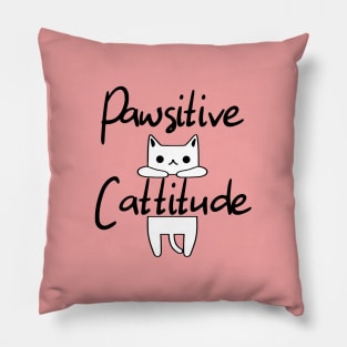 Pawsitive Cattitude Pillow