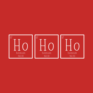 Ho Ho Ho Santa Christmas Science Chemistry Periodic Table of Elements T-Shirt